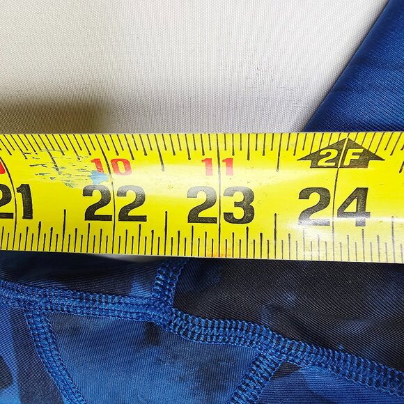 Lululemon Size 2 Womens Wunder Under Crop 23" Inseam Blue Black Floral Leggings - Picture 11 of 13